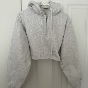 -SOLD- TNA Cozy Cropped Half Zip Hoodie